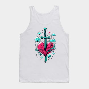 Sword Piercing through heart -Cold Hearted Tank Top